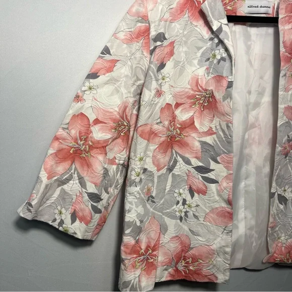 Alfred Dunner Floral Blazer Sz 10 - Picture 4 of 6